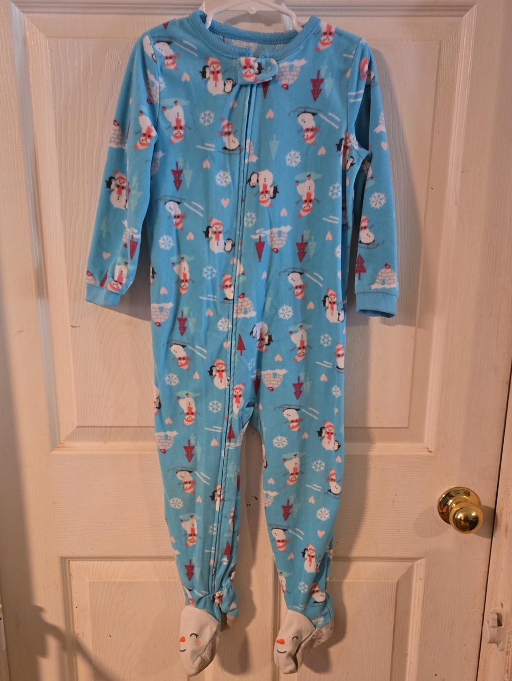 Carter's Holiday Snowman Footed Pajamas